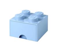Room Copenhagen Cajón de almacenaje LEGO Brick Drawer 4 Apilable 4,7 l 4 pomos Azul real claro