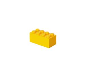 LEGO Mini Box 8 Knobs Yellow - Versatile Small Storage Box for Snacks, Jewellery, Hair Accessories, and Souvenirs - Safe, Easy to Clean, 46 x 92 x 43 mm