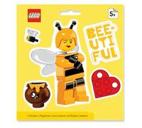LEGO Sticker - Bumblebee Girl (53817), San Valentín, 5 pegatinas, 1 hoja, para botella de agua, portátil, cuaderno