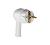 Legrand, 050175 Bases y cavijas - Enchufe macho con rotación del cabezal de 120º, gama ‘Confort’, clavija 2 polos+tierra 16A, 230V, color blanco.