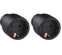 legrand 050179 Base de Enchufe Móvil, 3680 W, 230 V, Negro (Paquete de 2)