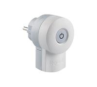 Legrand, 050409 Bases y clavijas - Adaptador de enchufe con interruptor, permite controlar el encendido y apagado de los electrodomésticos, en color blanco, potencia máxima 3680W, 16A a 230V