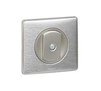 Legrand 068922 - Placa de metal con 2 estaciones, aluminio
