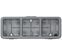 Legrand - 069680 caja saliente 3 mec. h gris plexo ii comp. Ref. 6565140412