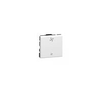 Legrand 077027L Control de VMC Mosaico Directo de Ventilación Mecánica Controlada, 10AX, 250V, Blanco Antimicrobiano