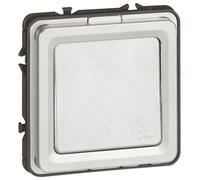 Legrand 077811 Interruptor universal de conexión/desconexión (SL), 1 polo, neutro visible, Soliroc, grado de protección IP55, IK10, color gris