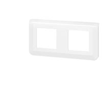 Legrand 078804L Mosaic - Placa de acabado horizontal para 2x2 módulo, color blanco