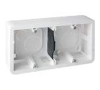 Legrand 080285 - Marco de proyección de profundidad de 40 mm para 4, 5 o 2 x 2 módulos horizontales y soporte, lote de 5