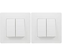 Legrand 396471 NL Doble Conmutador, BL Monobloc, Blanco, Individual (Paquete de 2)