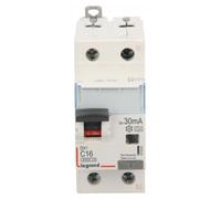Legrand 411061 DX3: Interruptor diferencial/magnetotérmico, 16A, 1P+N, 6kA, 30mA, tipo A, 230VAC, 2TE