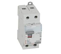Legrand 411550 Interruptor diferencial DX³-ID llegada alta y salida baja tornillo, 2P, 230V, 16A tipo A, 10mA, 2 módulos