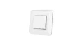 Legrand 538304 Pulsador Todo en uno de diseño - Gama Mosaic - Completo con Placa y fijación con Tornillo 6 A y 250 V - Interruptor de conexión fácil - Modelo Elegante Blanco