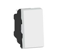 Legrand 538313 Botón empotrable Luminoso Compacto con indicador Mosaic Easy-LED 6A - 1 módulo reducido en tamaño - Pulsador Permite detectar el Control en la obstrucción, Blanco