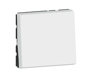 Legrand 538314 empotrable Luminoso Compacto Mosaic Easy-LED 6 A - 2 módulos con indicador Incluido - Botón pulsador Permite detectar el Control en la Oscuridad