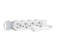 legrand 695006, Regleta 4 Tomas, Cable 1,5 M, Blanco y Gris