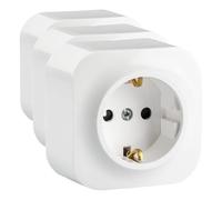 Legrand 782420 pared, enchufe 1 toma, Schuko, Blanco (Paquete de 3)