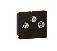legrand 99455 Toma TV-FM-Sat Mosaic 2 Módulos Mat-99455, Negro mate