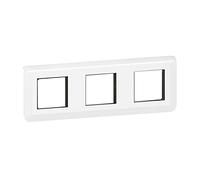legrand 99476 - Placa Mosaic con soporte para 3 x 2 módulos, montaje horizontal-blanco-99476, color blanco