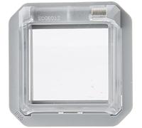Legrand - Adaptador impermeable de solapa transparente Plexo para integración de funciones Mosaic 2 módulos acabado gris