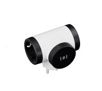 LEGRAND Adaptadores 2P+T, 2 Tomas de Corriente Laterales giratorias, Puertos USB Tipo C+C 20W, Ladron de enchufes, Color Blanco/Gris Oscuro 694432