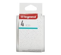 LEGRAND Adaptadores 4 Tomas de Enchufes/Corriente 2P Laterales, Ladron de enchufes, Color Acabado Blanco/Gris Claro 694592