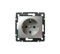 Legrand Base enchufe 2P+T Valena 16A 230V Aluminio 770121