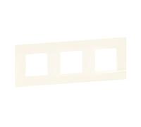 legrand BTAL9NE3 Classico - Placa embellecedora (3 elementos, acabado satinado), color blanco y negro
