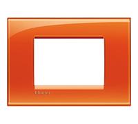 Legrand - Bticino livinglight - Placa 3 módulos naranja deep
