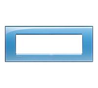 Legrand Bticino livinglight - Placa 7 módulos azul deep