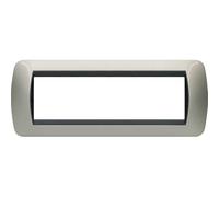 Legrand/Bticino - Placa 7 módulos titanio claro