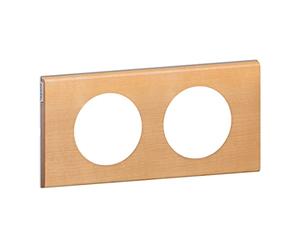 Legrand Celiane LEG69212 - Placa embellecedora (2 orificios, madera de arce)