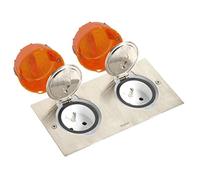 Legrand Celiane LEG92111 - Toma de corriente doble para suelo (acero inoxidable, IP44)
