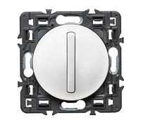 Legrand Celiane LEG99728 - Interruptor o interruptor conmutado (6 A, silencioso, para combinar), color blanco