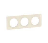 LEGRAND Céliane - Placa de acabado para enchufes e interruptores Céliane - 3 posiciones - Blanco almendra
