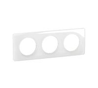LEGRAND Céliane - Placa de acabado para enchufes e interruptores Céliane - 3 posiciones - Blanco esmaltado