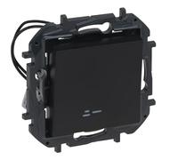 LEGRAND Conmutador luminoso componible 10AX, Niloé Step, Antracita, 398225B | Interruptor o conmutador luminoso componible 10AX para instalación empotrada, Gama Niloé Step, Color Antracita, 398225B