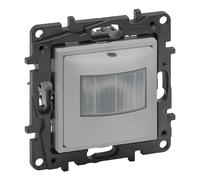 LEGRAND Detector de Movimiento componible para instalación empotrada, Gama Niloé Step, Color Aluminio, 398239