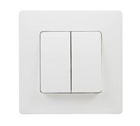 LEGRAND Doble Conmutador 10AX, Niloé Monobloc, Completo c/Marco, Bl 396471 | Doble Conmutador 10AX, Gama Niloé Monobloc, Mecanismo Completo con Marco, Blanco, 396471