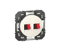 Legrand - Doble toma de altavoz dooxie acabado blanco - embalaje blister