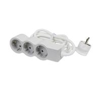 Legrand Enchufe Estándar 3x2P+A Cable 5m Blanco-Gris (Enchufe Europeo) - 694567 [10 Piezas]