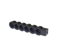 Legrand Enchufe Estándar 6x2P+A Sin Cable Negro (Enchufe Europeo) - 694580 [10 Piezas]