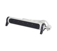 Legrand Enchufe Premium 5x2P Con Toma De Tierra Y Cable De 3m Negro Blanco (Enchufe Europeo) - 049461 [5 Piezas]