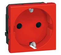 Legrand Enchufe Schuko 2PTT Rojo 077218 Mosaic