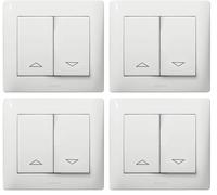 Legrand Galea Life 777014 - Gl-Tecla Doble Persianas Blan (Paquete de 4)