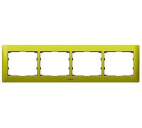 Legrand galea life - Marco 4 elementos horizontal metal galea verde magico