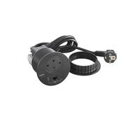 LEGRAND, Incara 654711 Disq 80 - Enchufe de Carga USB C (Cat. 6 RJ 45, Enchufe de Mesa, Enchufe empotrable, 15 W, Cable de 2 m, Conector 2P+E, Color: Negro)