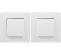 LEGRAND Interruptor Conmutador 10A, Gama Niloé Monobloc, Mecanismo Completo con Marco, Blanco, 396450 (Paquete de 2)