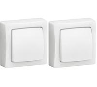 LEGRAND Interruptor-Conmutador 10AX o Pulsador 10A, Gama OTEO, Mecanismo de superficie, Blanco, 086001E (Paquete de 2)