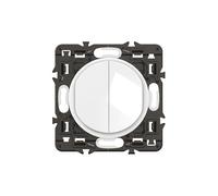 LEGRAND - Interruptor doble o de ida y vuelta - 10 A - Control de iluminación completo - Para completar con una placa - Blanco