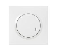 Legrand Interruptor inalámbrico ON/OFF para iluminación y enchufes conectados Dooxie with Netatmo completo (fijación adhesiva, soporte, tapacubos y placa - Acabado blanco - 199233